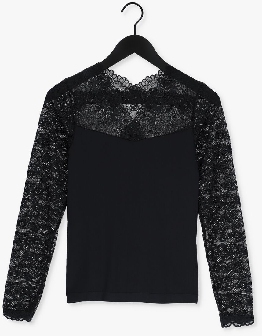 MINUS zwarte minus top vanessa v-neck long sleeve