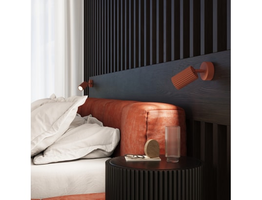 SOLLUX LIGHTING - Plafonnier karbon 4 rouge ocre