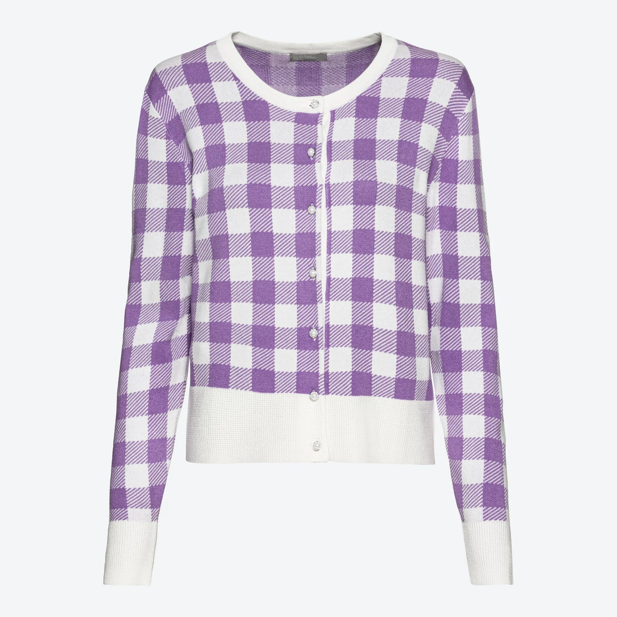 Damen-Strickjacke mit Karomuster