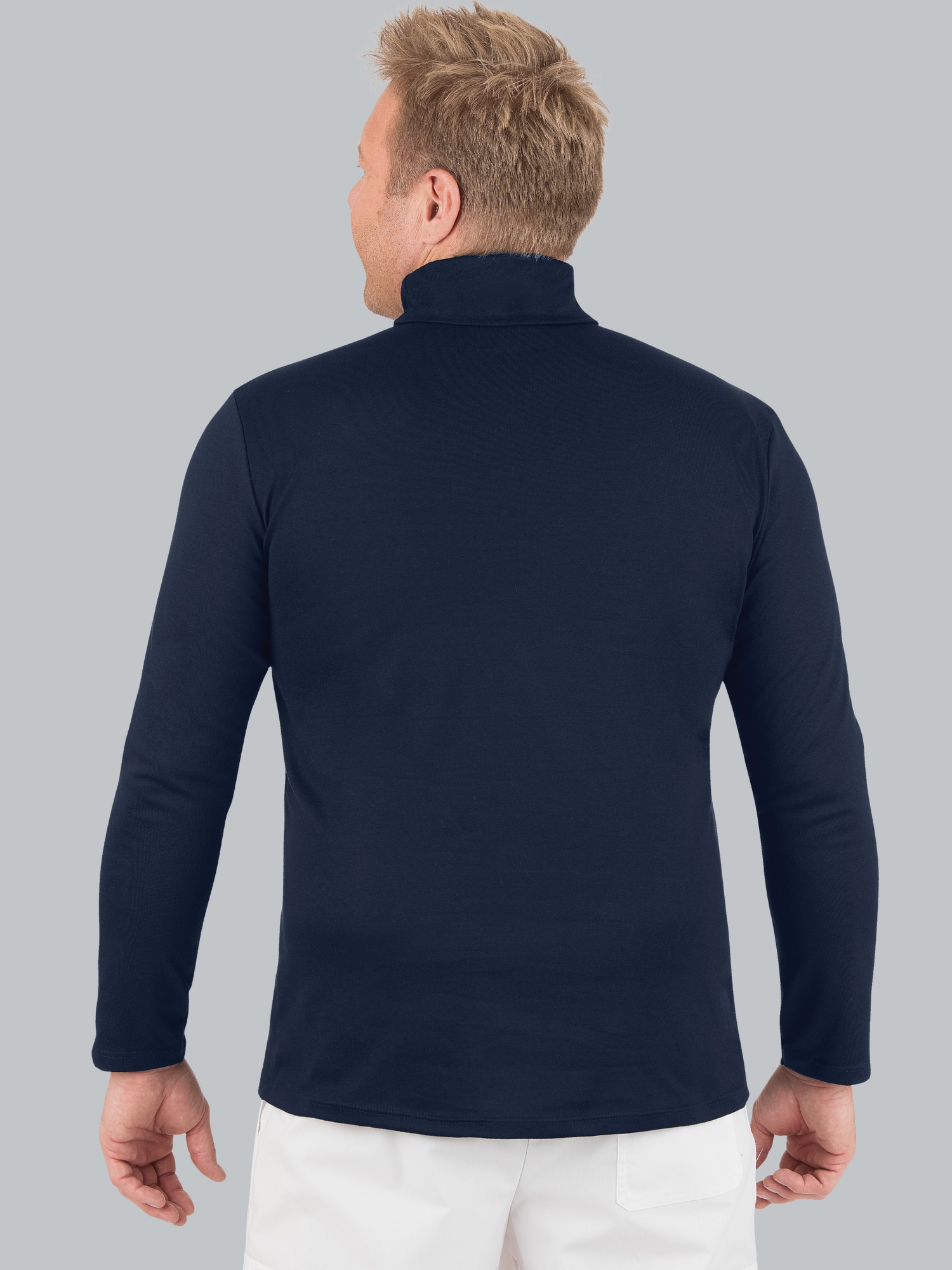 Rollkragenshirt Navy