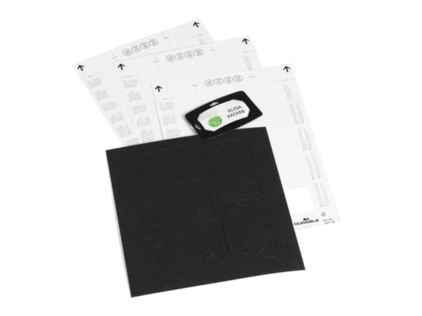 Durable 827201, Merkeholder, Landskap/portrett, Fotoark kartong, Sort, 7,5 cm, 4 cm