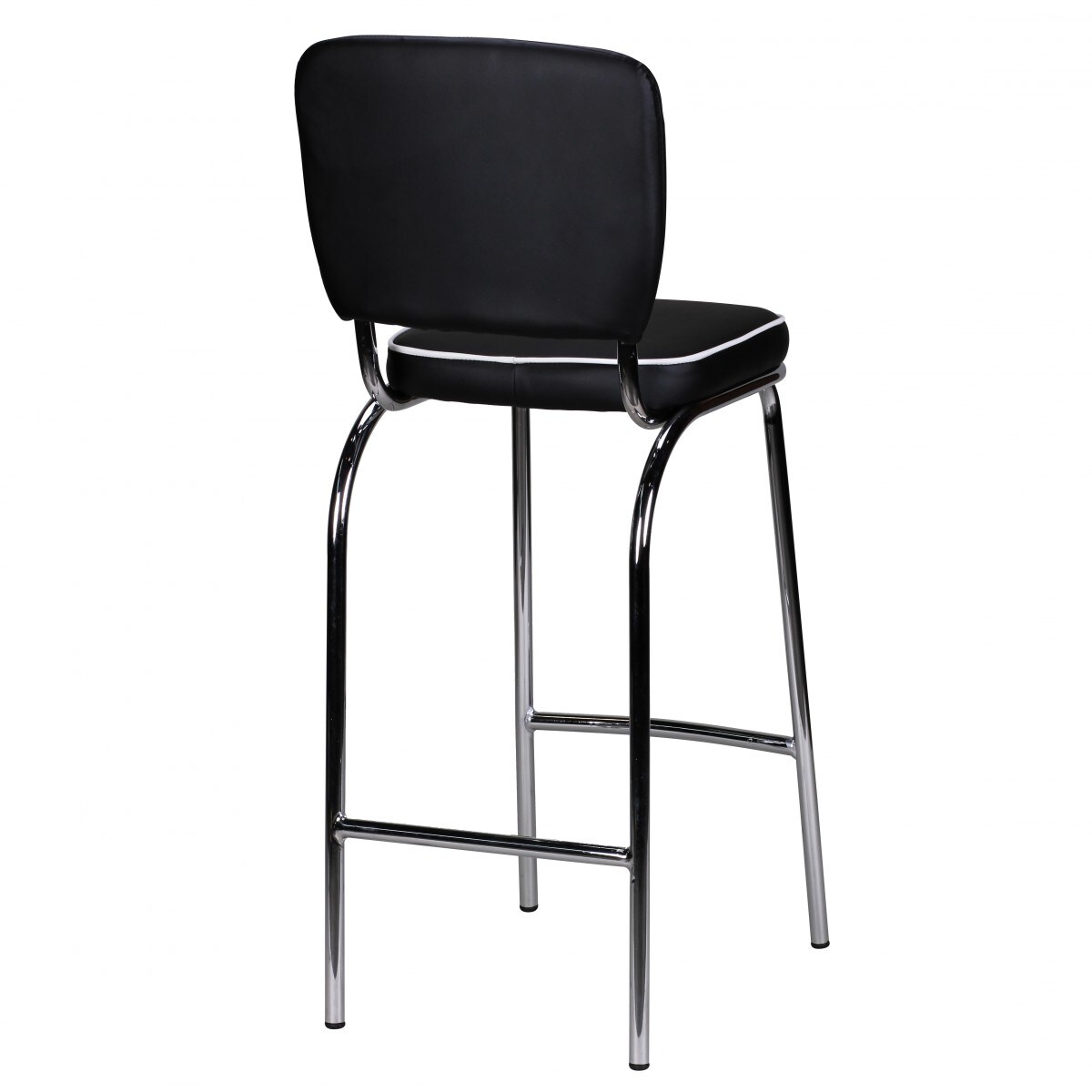 KADIMA DESIGN American Retro Barstuhl: Kunstleder, Chromfuß, 110 kg Belastbarkeit, verschiedene Farben