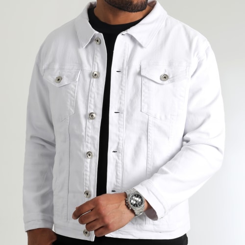 Veste Jean Oversize Large 0087 Denim Blanc