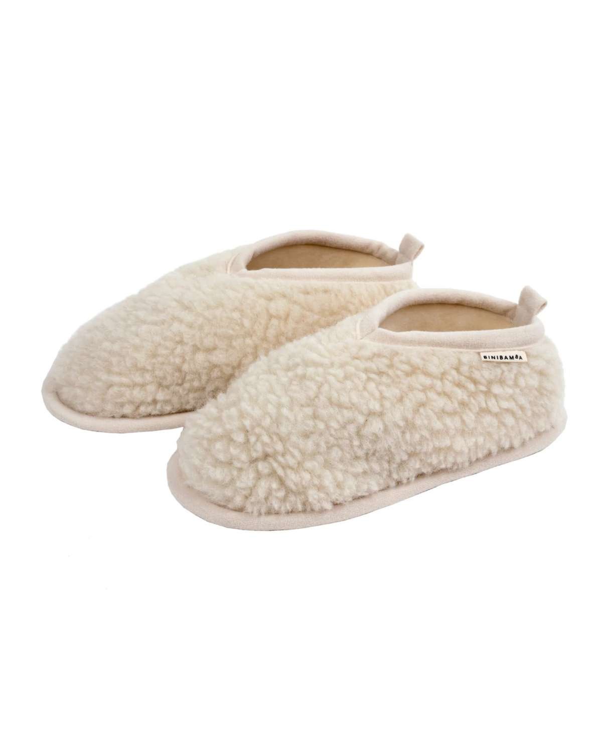 Ulltøfler Dame – Ullfleece & Skinn – 100% Merino | Mama Booties