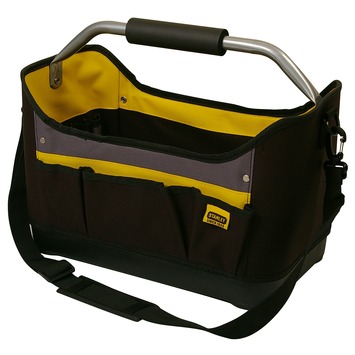 Stanley gereedschapstas open zwart met geel 16 inch
