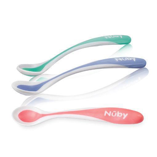 Nûby Nûby Warmtegevoelige lepel met zachte rand 4m+ 2 Stuks