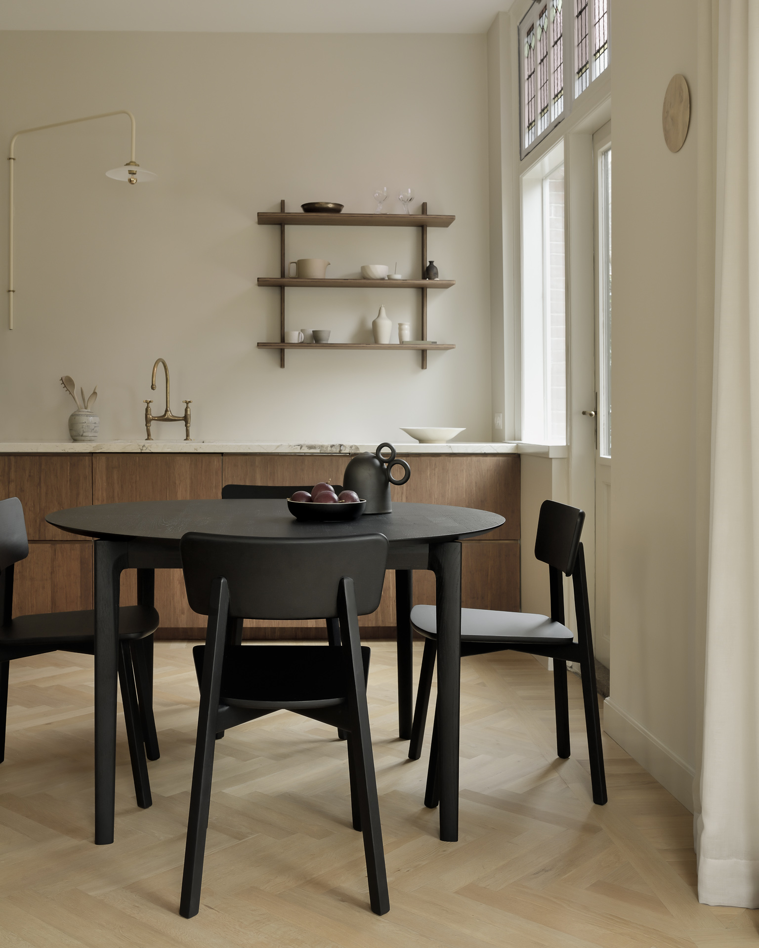 Tafel Bok - rond - uitschuifbaar 129/179 - eiken