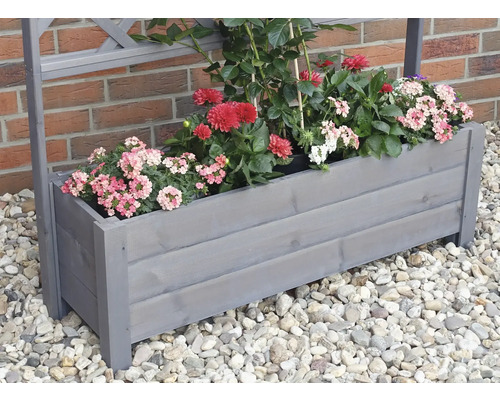 Bloembak met trellis Botanica promadino hout 110 x 32 x 140 cm grijs
