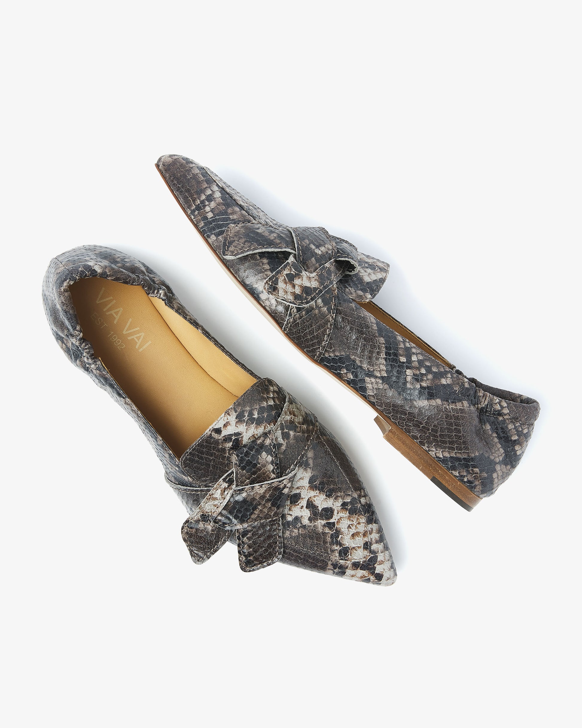 VIA VAI slangenprint dames loafers Lola Rayne