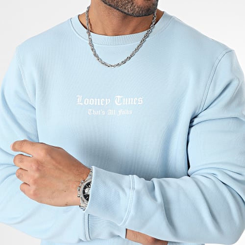 Sweat Crewneck Taz Graffiti Blue Bleu Clair