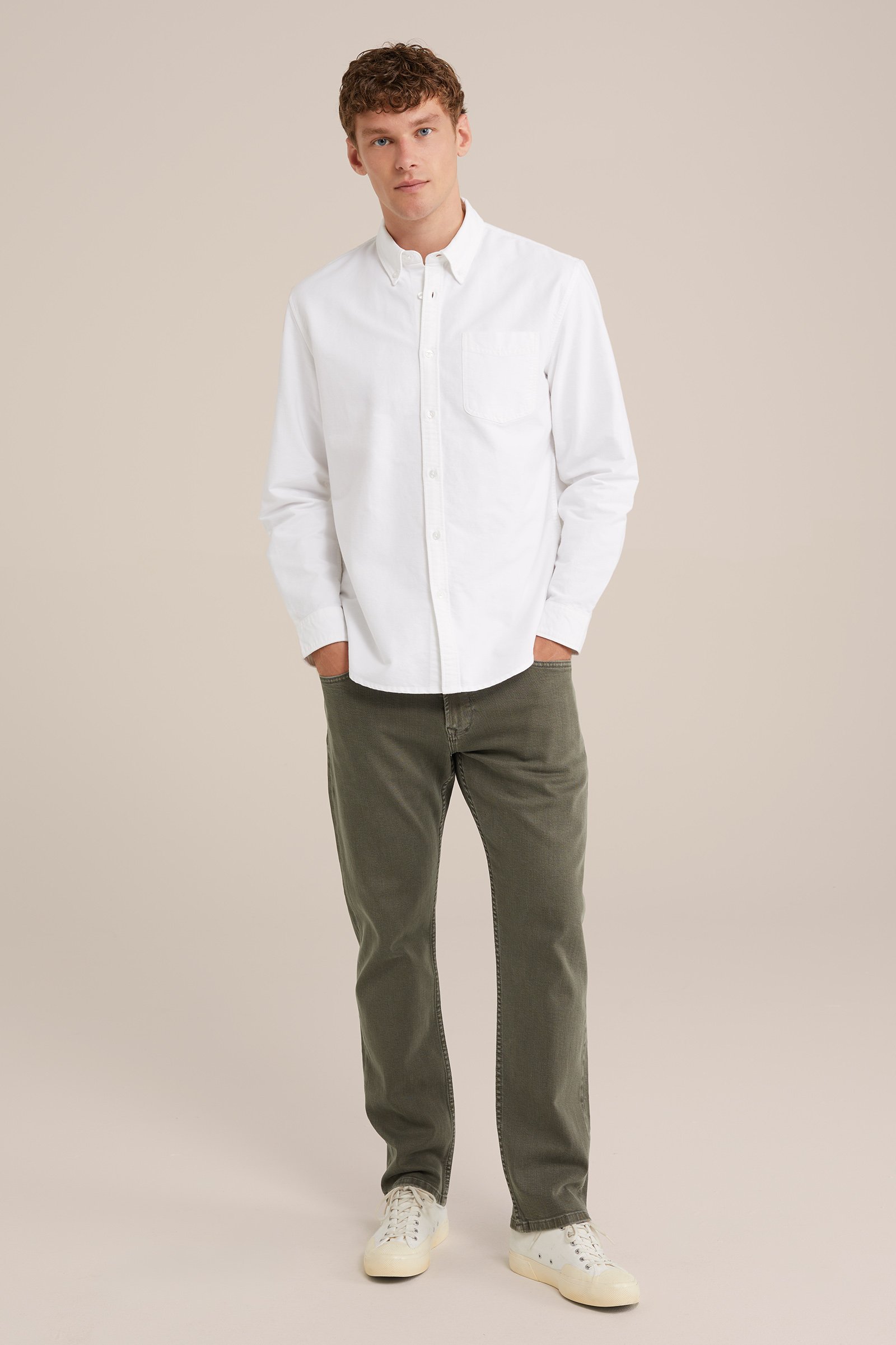 regular fit jeans met medium stretch Blue Ridge Legergroen