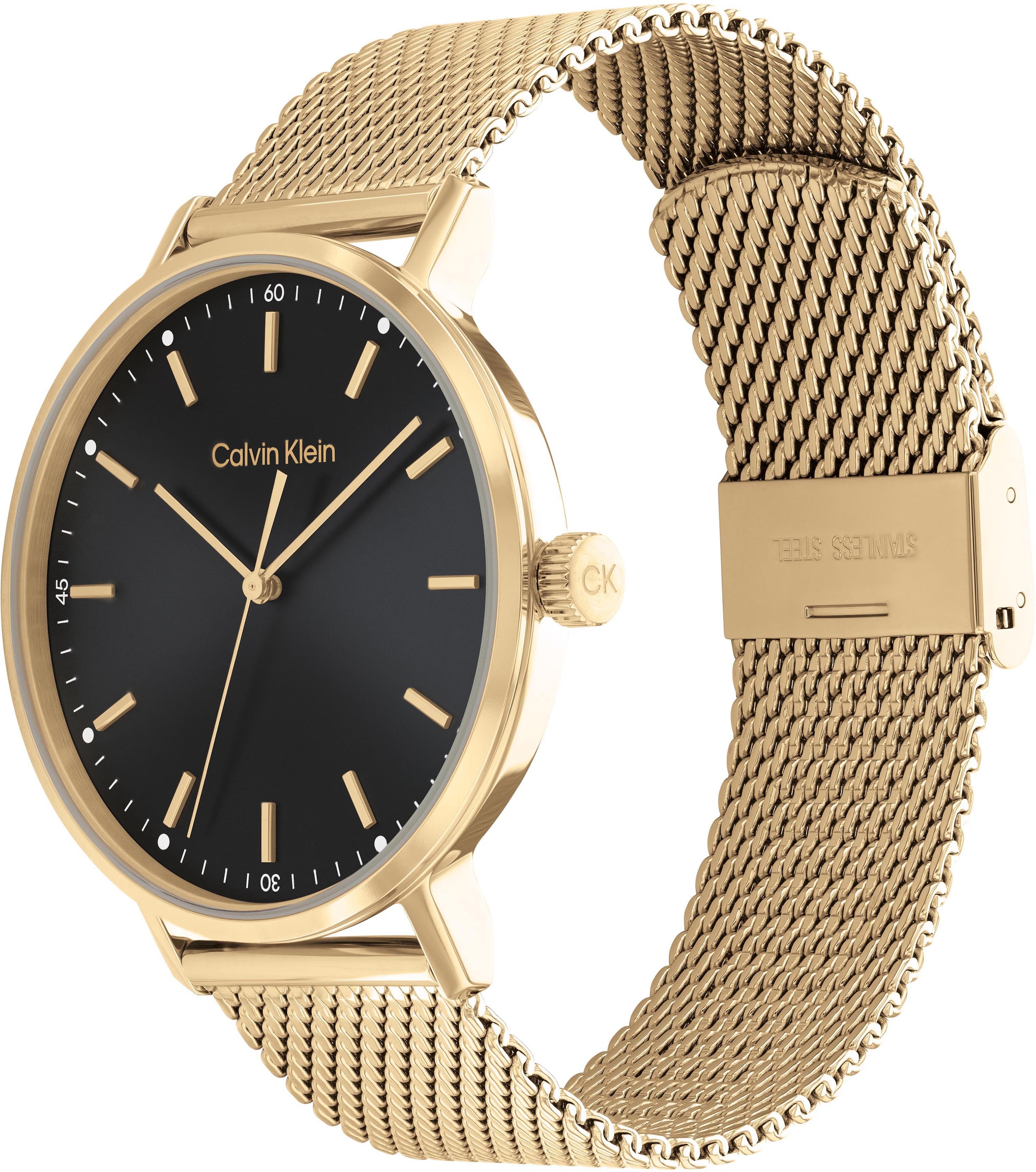Calvin Klein Quarzuhr »MODERN« Armbanduhr, Herrenuhr, Mineralglas, Edelstahlarmband, analog