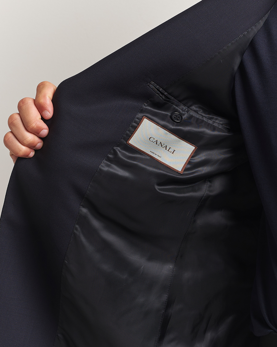 Canali Travel Wool Blazer Navy
