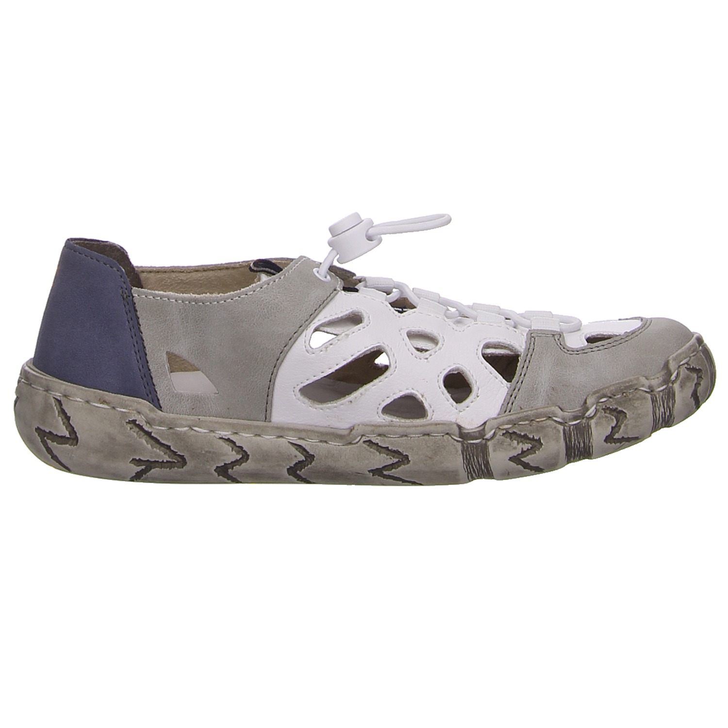 Rieker Slipper weiß kombi. weiss/weiss kombi