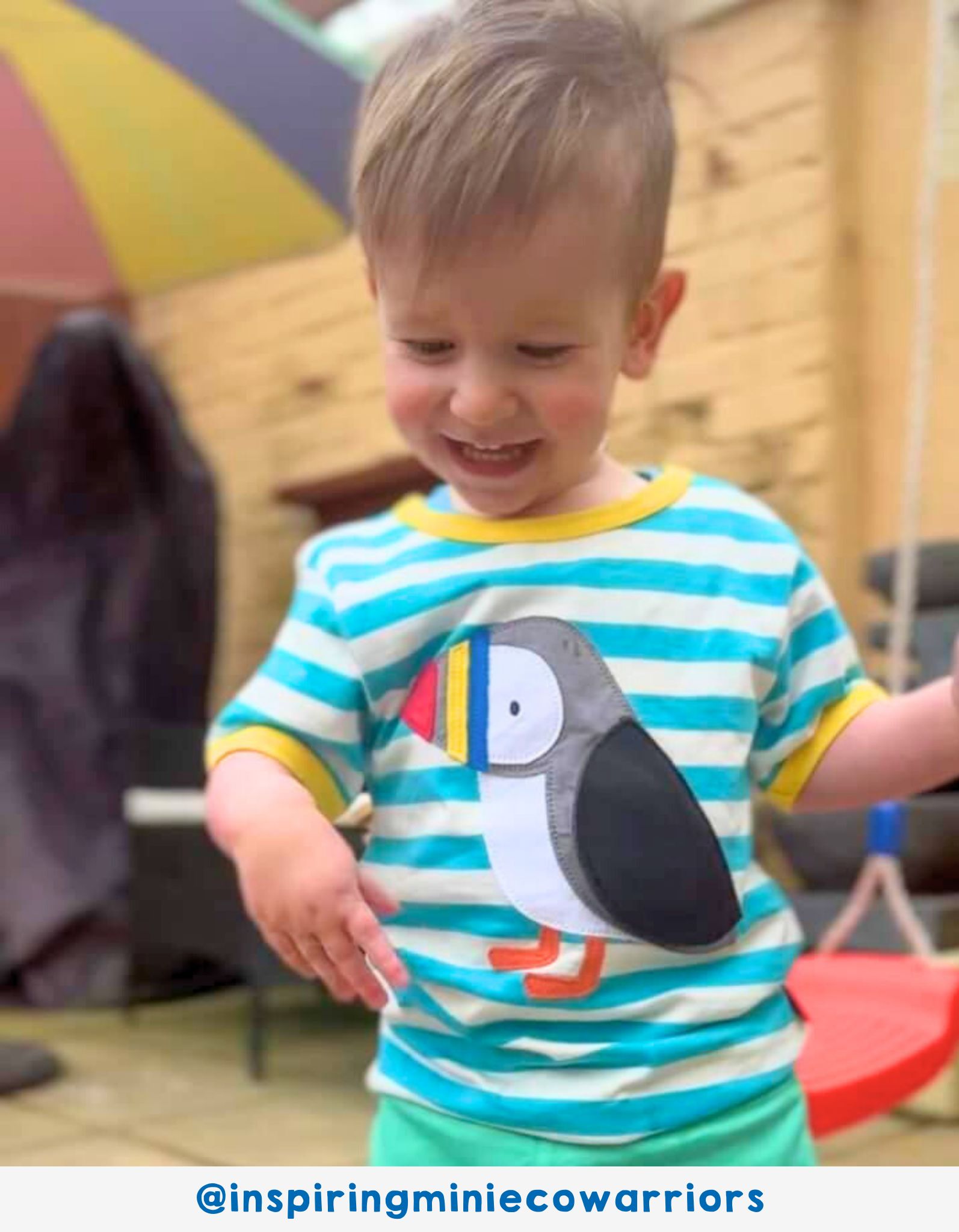 Toby Tiger Kurzarmshirt mit Papageientaucher Applikationen