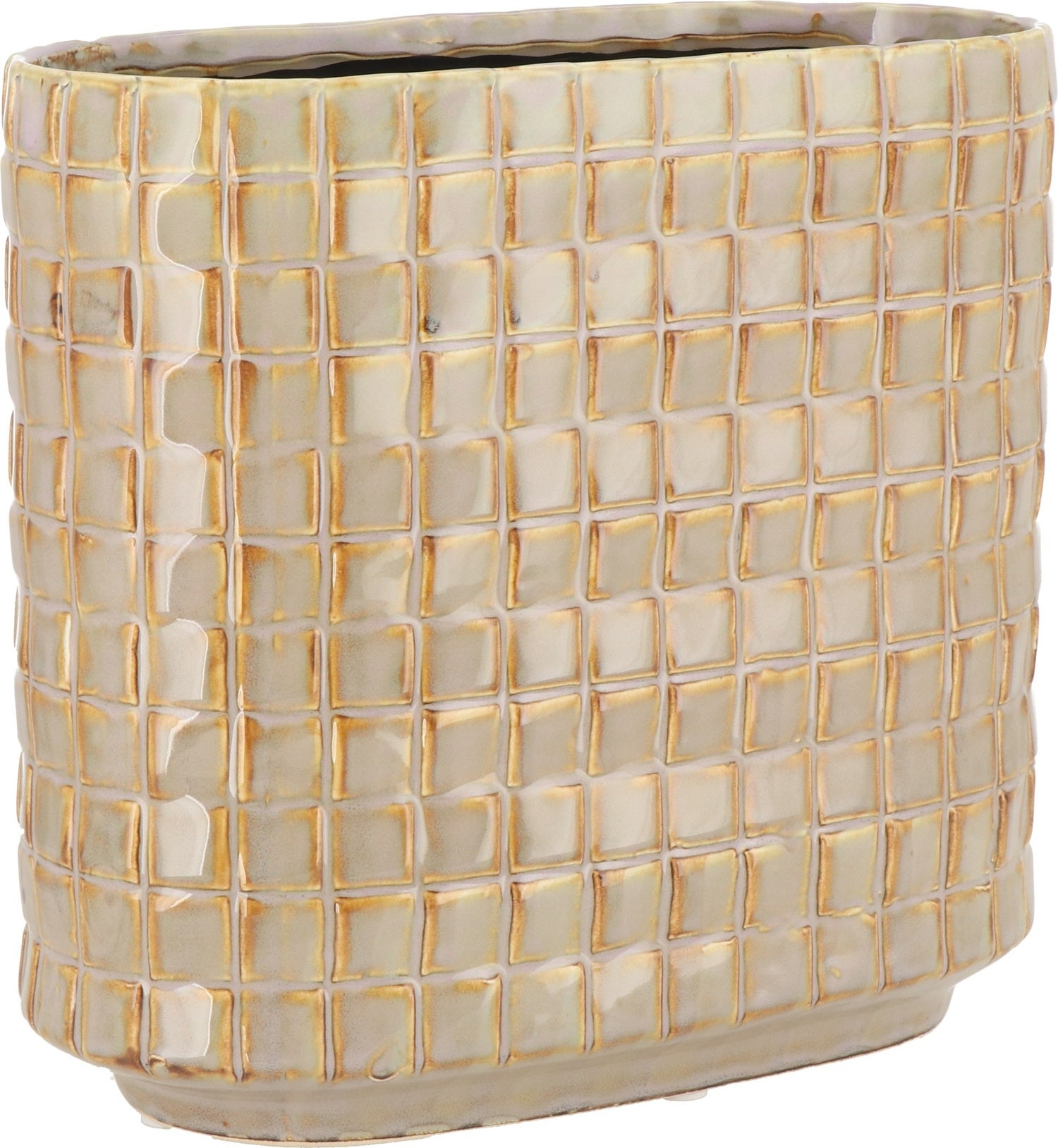 TS bloempot Stian groen / roze D 26 H 24 cm