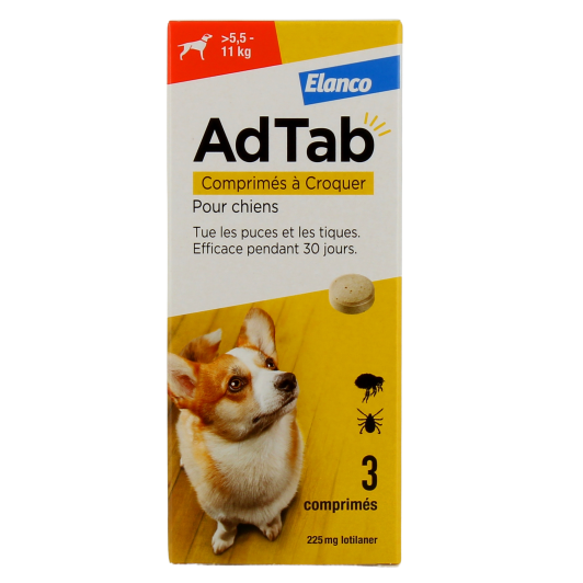 AdTab Chien comprimé anti puces et tiques - Antiparasitaire