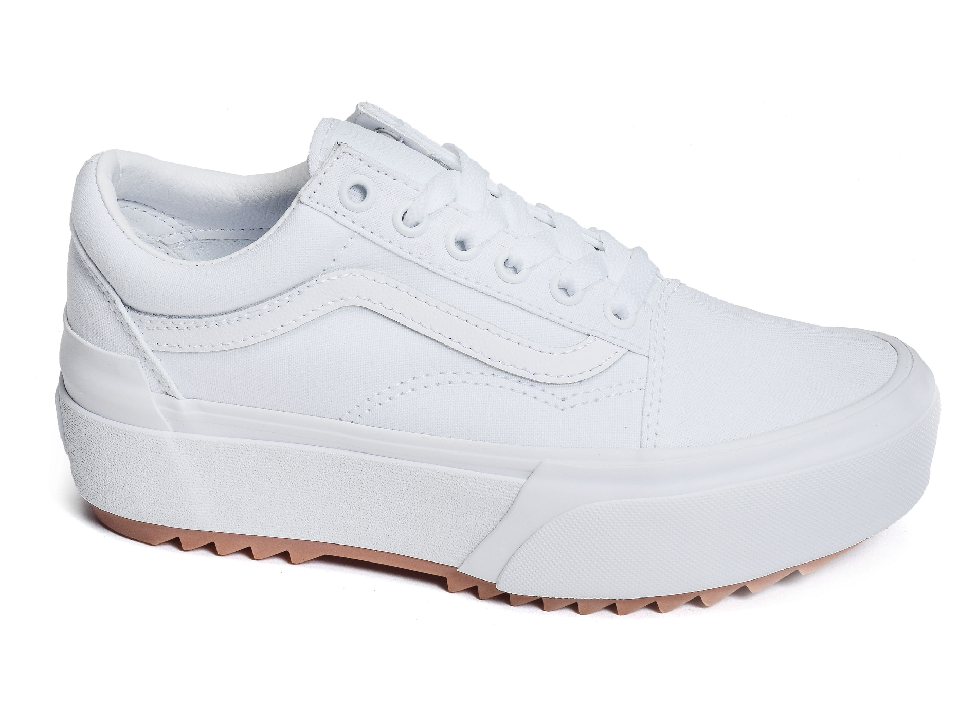 Ua old skool stacked blanc