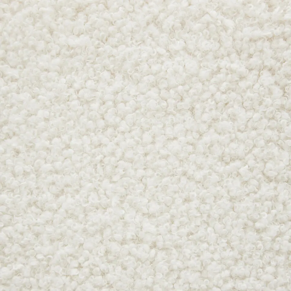 tectake Hocker Altu XL, gestoffeerd, opbergruimte, Bouclé Crèmewit