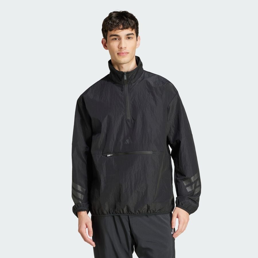 Adidas Sweat-shirt toile demi-zip 3 bandes Future Icons