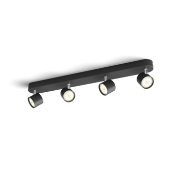 Philips opbouwspot Star 4-lichts zwart