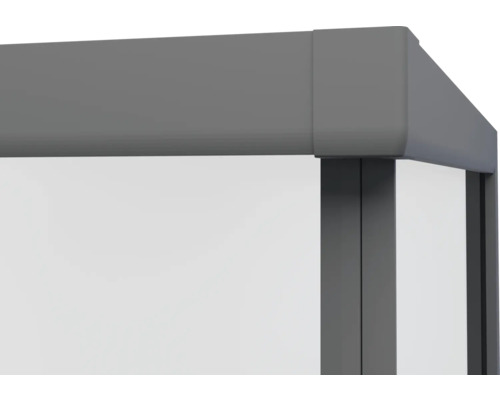 Aurlane Black zen complete douche-unit, 80 x 110 x 217 cm, antraciet mat
