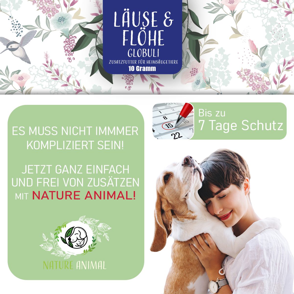 Nature Animal® | Läuse & Flöhe Kügelchen für Hund & Katze