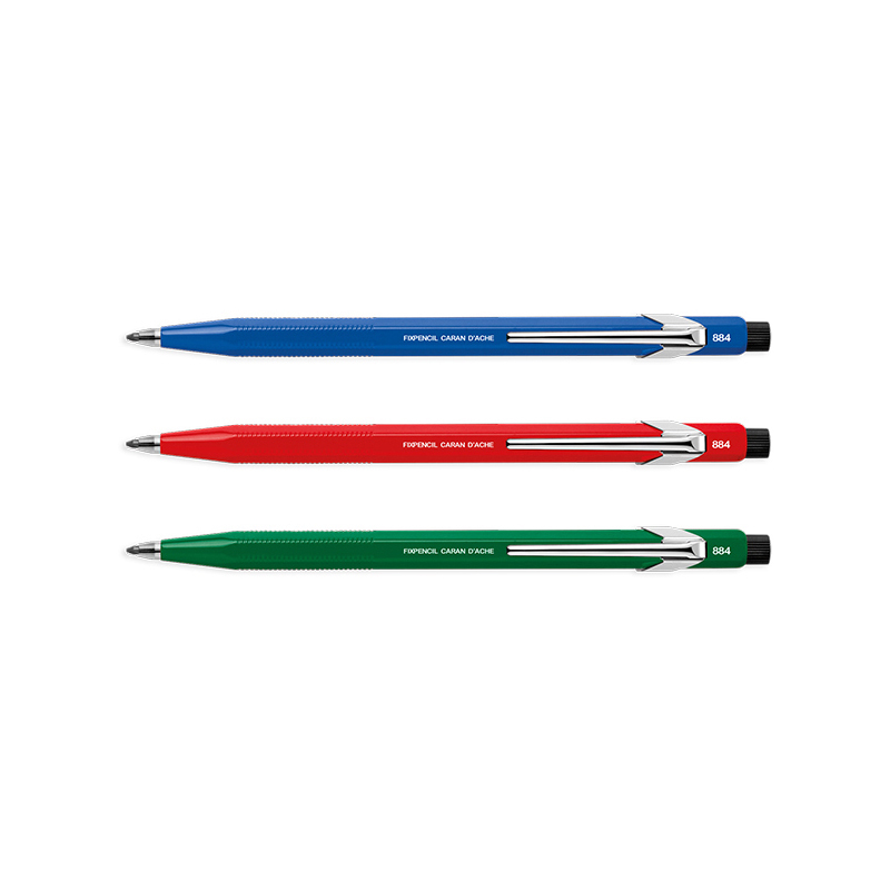 Caran d'Ache Druckbleistift Fixpencil, 3 Stück, 2 mm, HB, assortiert