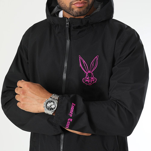 Coupe-Vent Capuche Angry Bugs Bunny Noir Rose