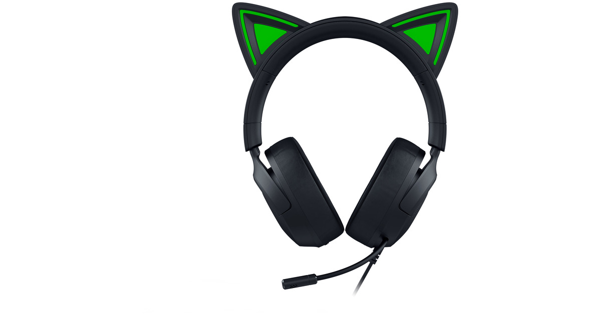 RazerKraken Kitty V3 X Black over-ear gaming headset  (Zwart/groen)