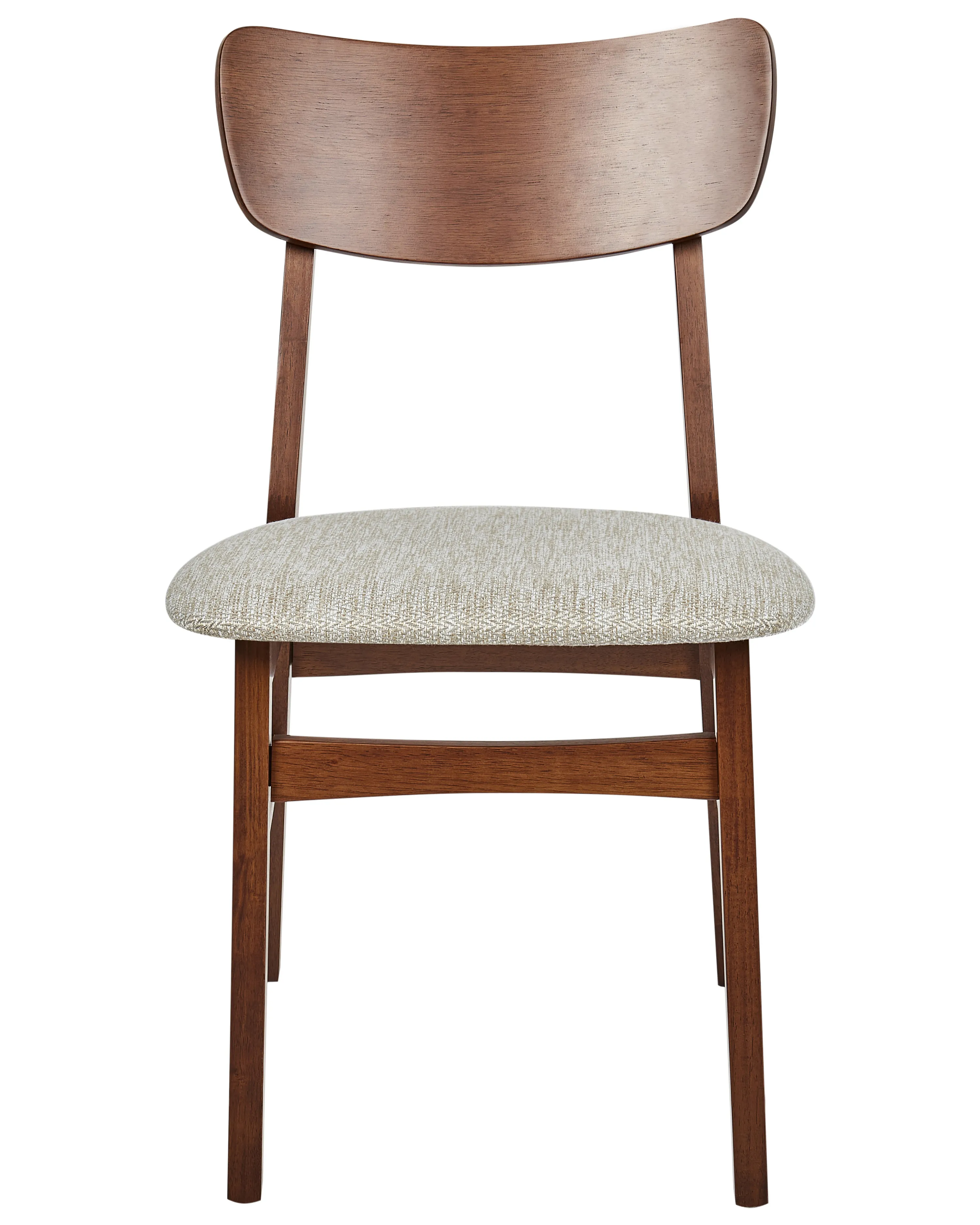 Set van 2 eetkamerstoelen ANOKA Hout Bruin/beige