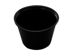 Dressingbæger 110 ml/4 oz Ø74x45 mm PP Sort,250 stk/ps - (250 stk.)