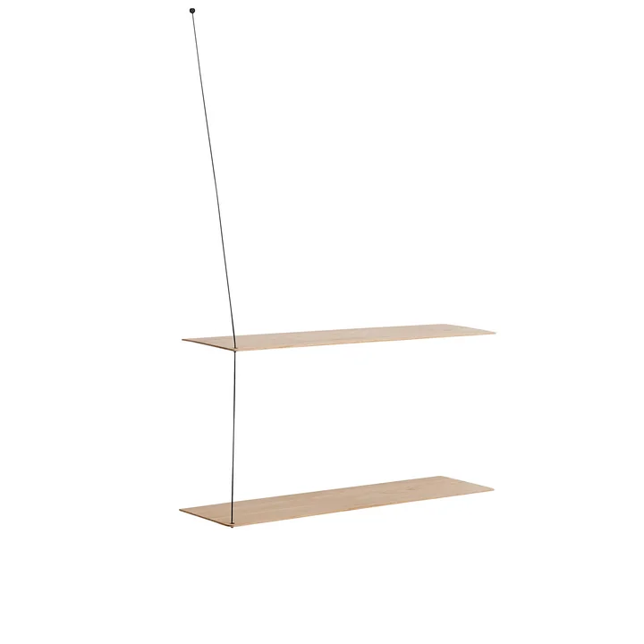 Woud - Stedge Wandregal 80 cm, Eiche weiss pigmentiert