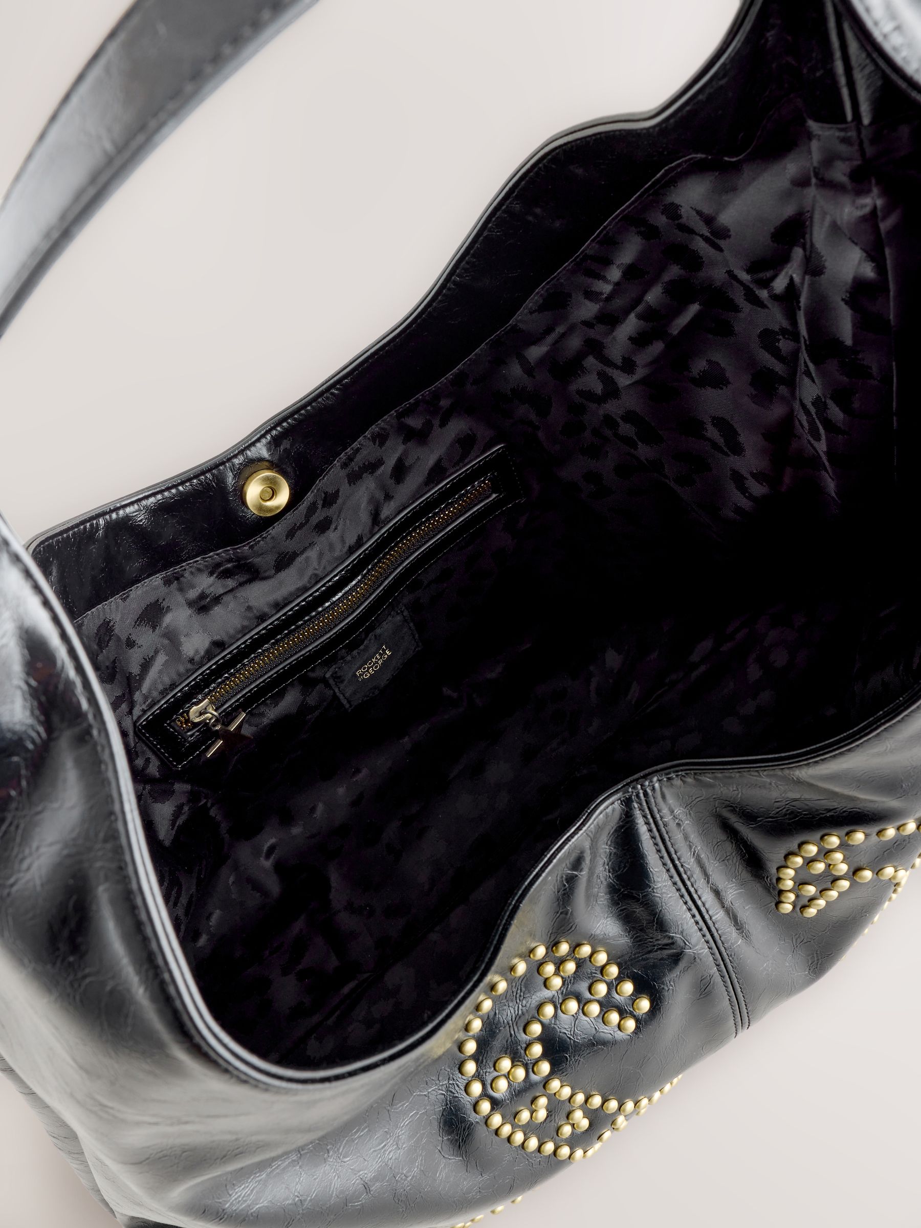 Rockett St George Studded Swan Hobo Shopper Bag