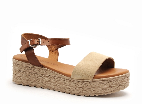 Eva frutos nu pieds talons femme 790 beige