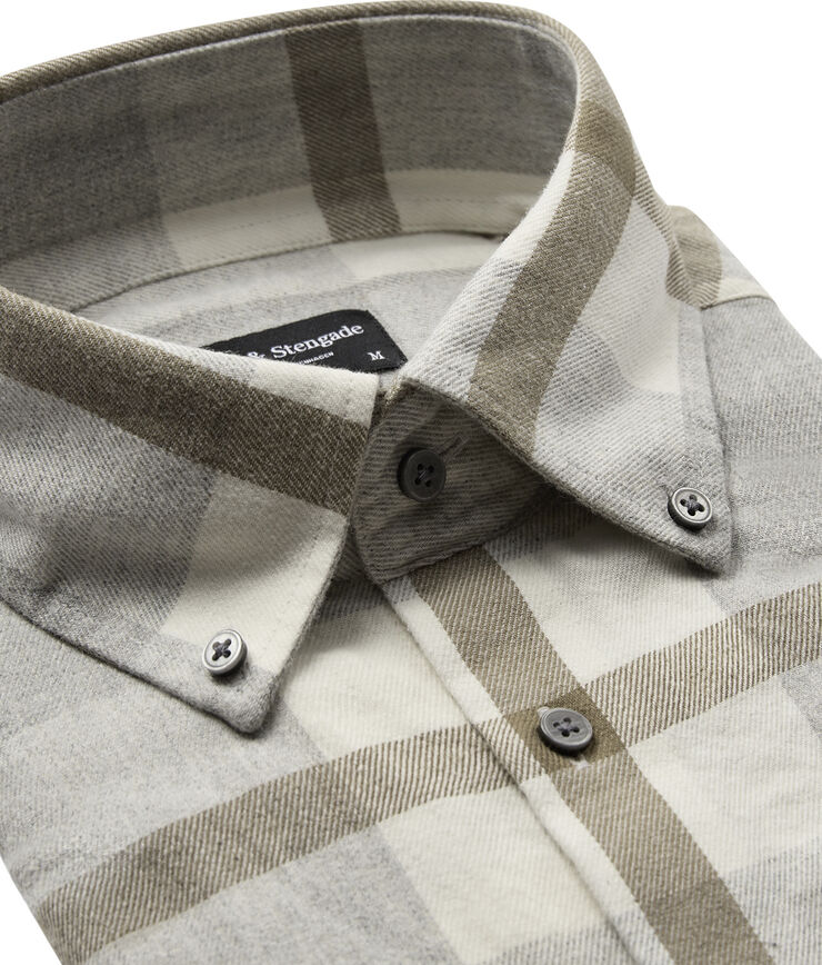 Bruun & Stengade BS Triton Casual Modern Fit Shirt Light grey