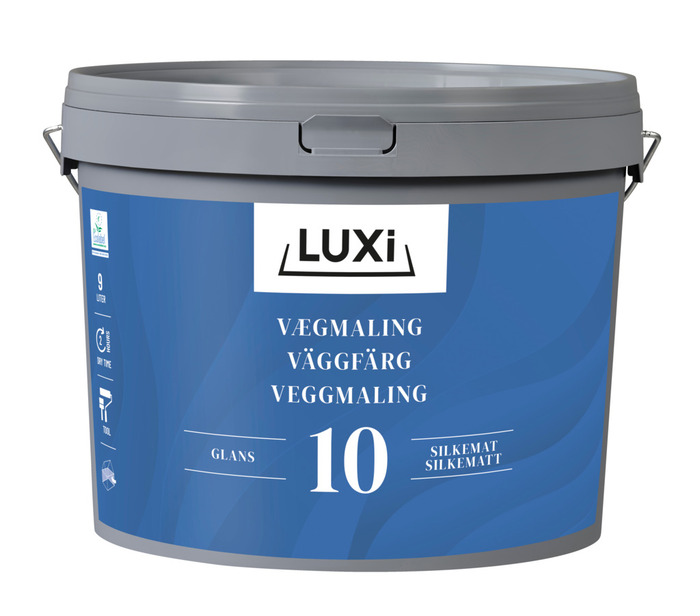 Vægmaling 10 hvid 9 liter - Luxi