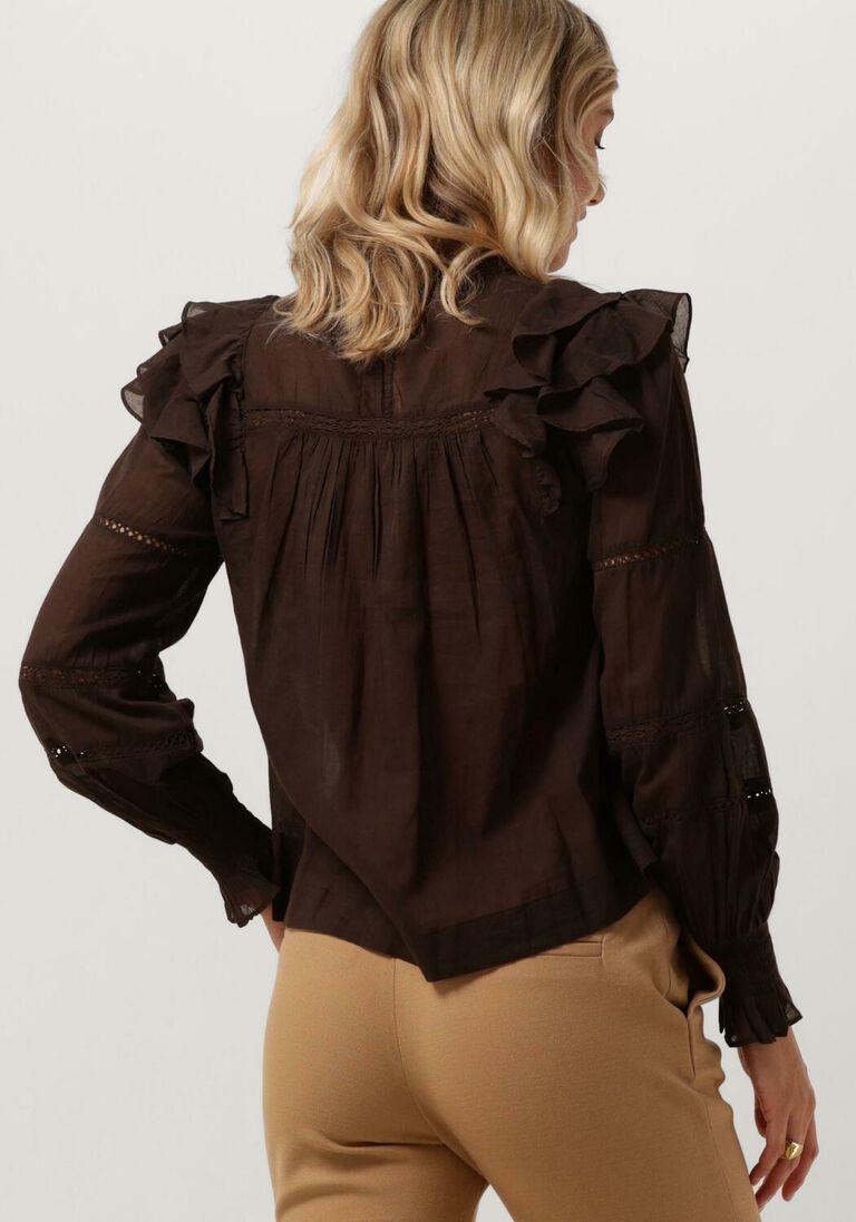 NEO NOIR bruine neo noir blouse sarna s voile blouse
