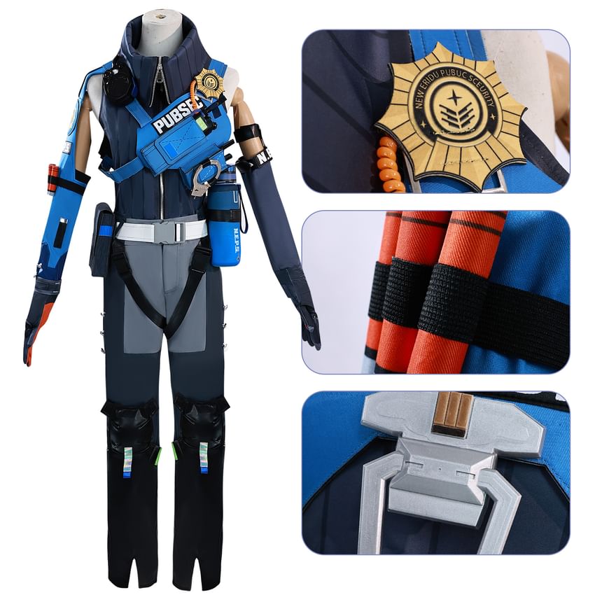 Custaplayu - Zenless Zone Zero Seth Lowell Cosplay Kostuumset / Pruik / Schoenen