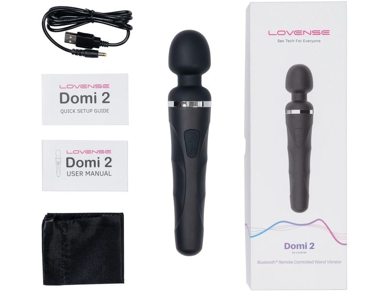 Lovense Vibrator Domi 2 Schwarz Kraftvoller Stabvibrator für die Frau