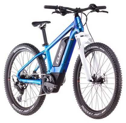 VTT Électrique Semi-Rigide Enfant Cube Acid 240 Hybrid Rookie Pro 400 Shimano Cues 9V 400 Wh 24'' Bleu Actionteam 2025 7 - 10 ans