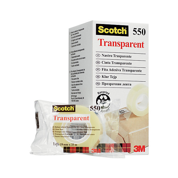 6 rubans adhésifs transparents Scotch® 19 mm x 33 m