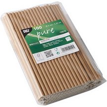 Paille en papier 'pure', 200 mm, brun