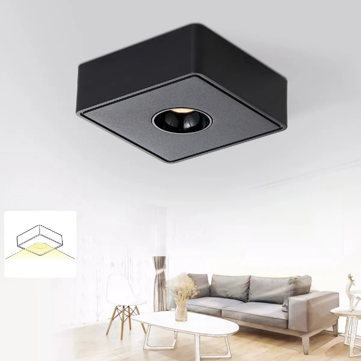 ZMH Lampe Pendant LED Blanc
