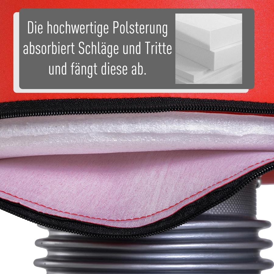 HOMCOM Standboxsack für Box Training schwarz, rot