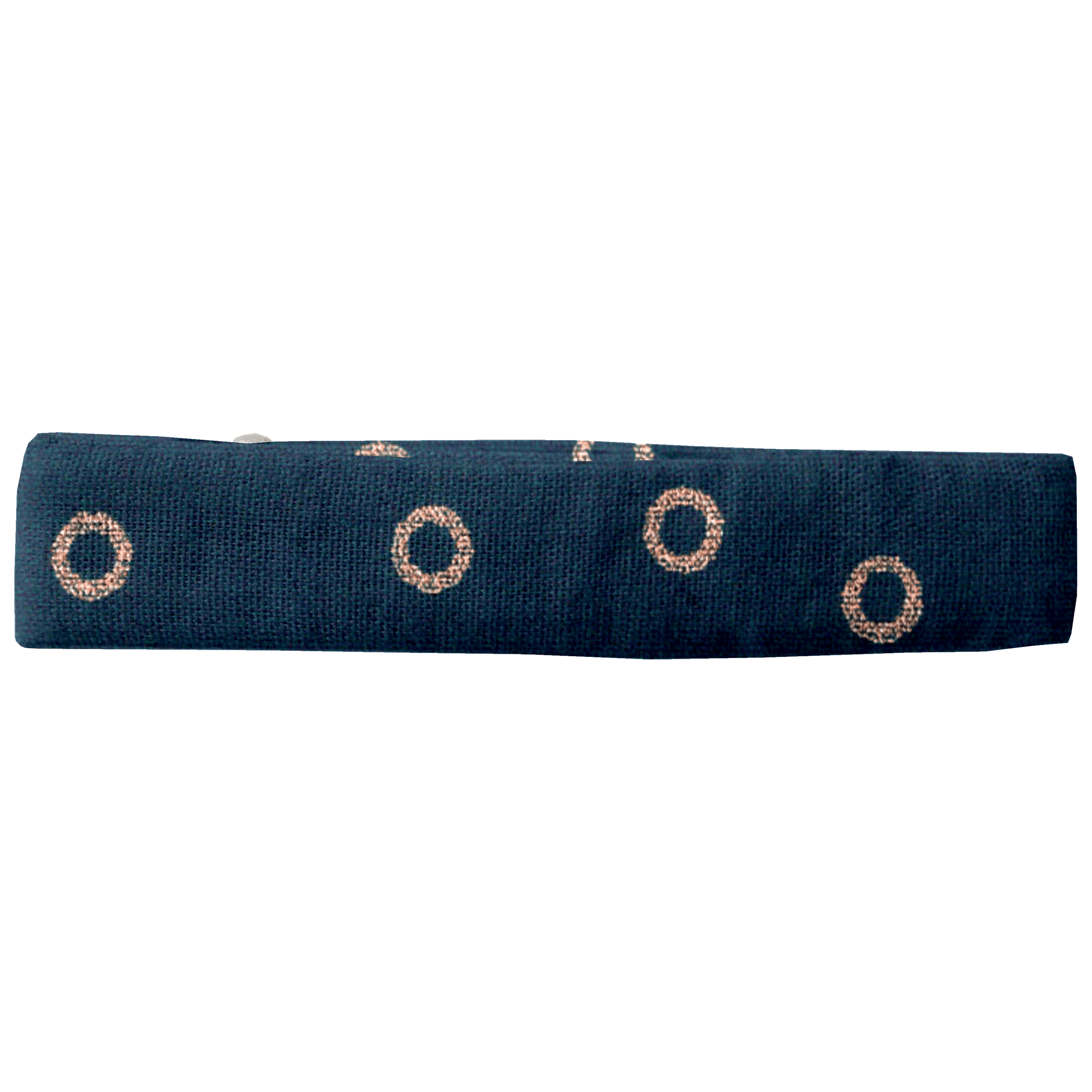 Barrette Croco Tissu Bulle Bronze Marine
