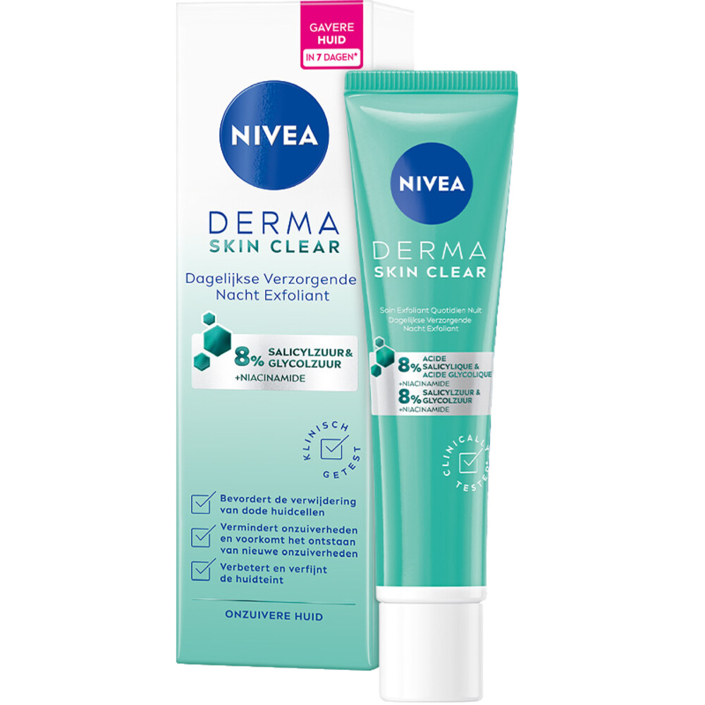 Nivea Derma Skin Clear Nacht Exfoliant40 ml