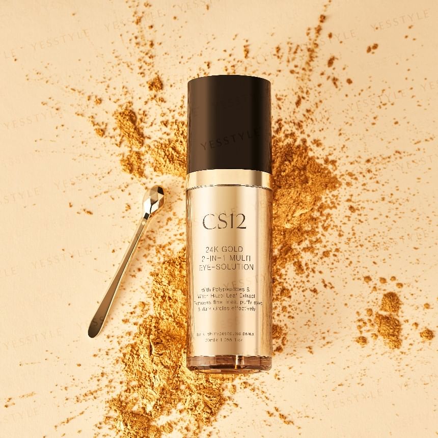 CS12 - 24K gouden 2-in-1 multi-oogoplossing + gouden massagestaaf