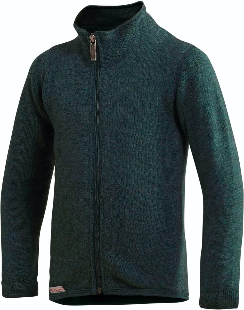 Woolpower Kids' Full Zip Jacket 400 Forest Green
