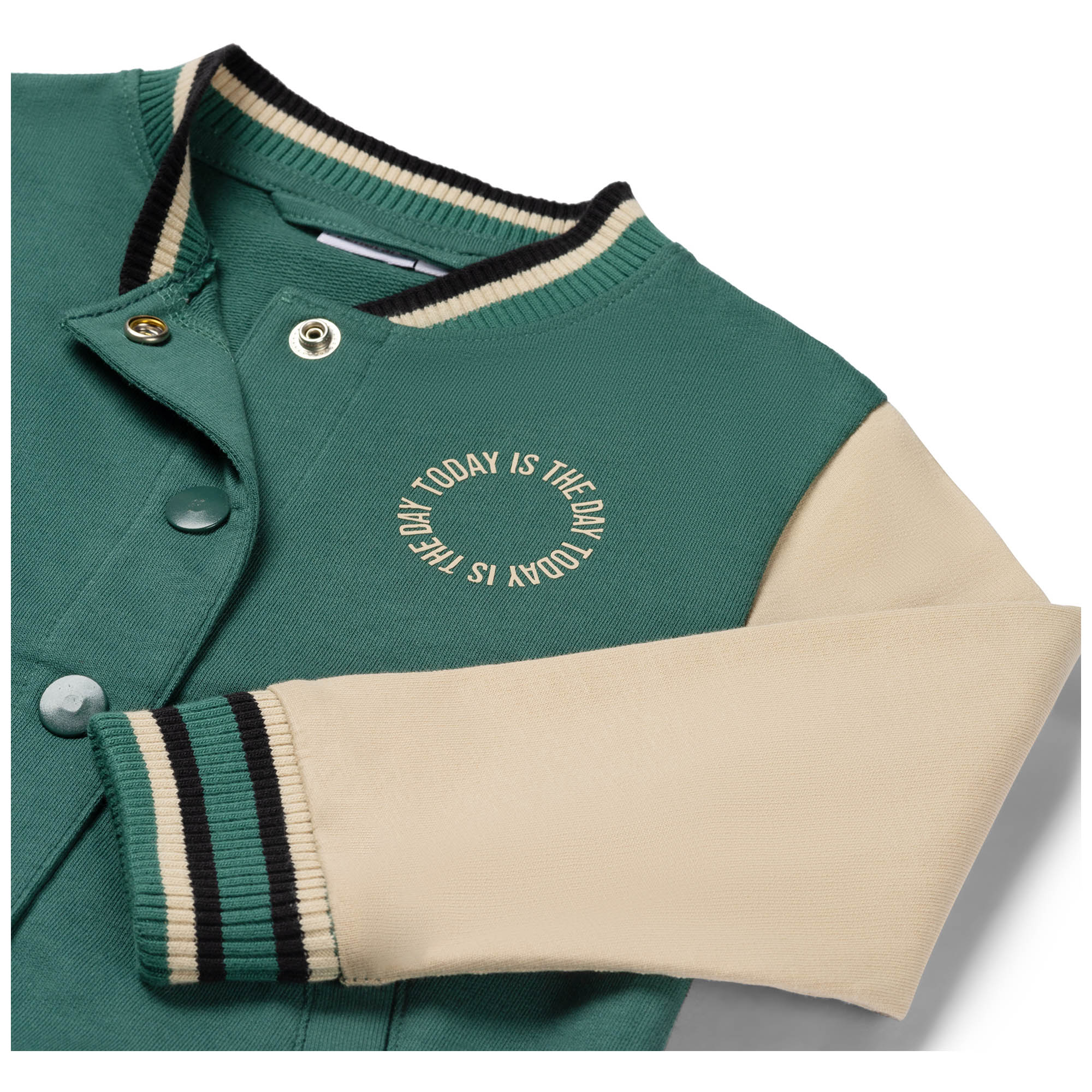 Prénatal baby vest lange mouwen meerkleurig groen